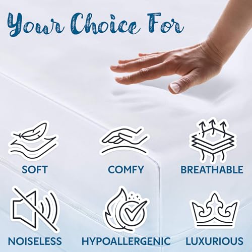 Guardmax Full Mattress Protector Zippered 12" Deep Waterproof Bed Bug Cover - White