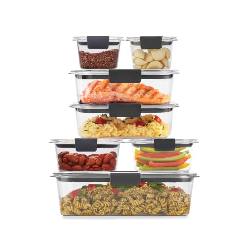 14-Piece Food Storage Container Set - Leak-Proof BPA-Free Plastic Lids