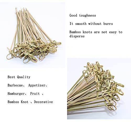 200PCS 4 Inch Bamboo Cocktail Picks - Bamboo Knot Picks, Cocktail Skewers for Appetizers and Events