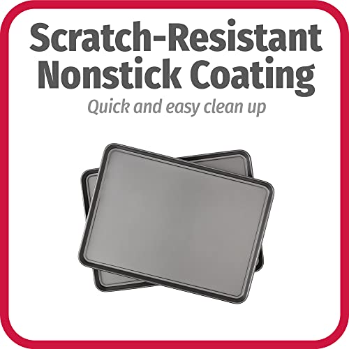 GoodCook 15x21 Inch Nonstick Carbon Steel Baking Sheet Set - 2 Pack