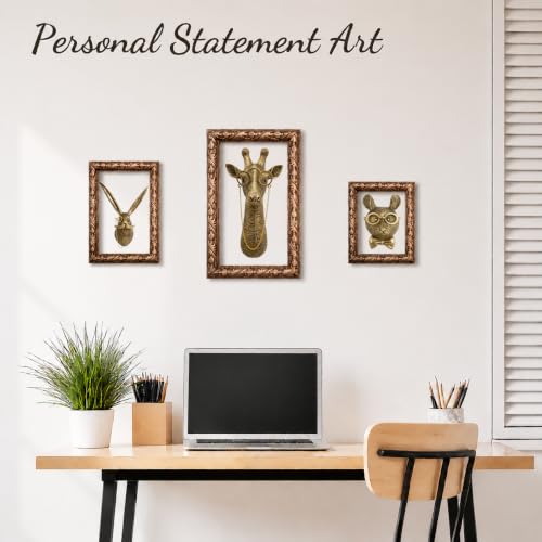 UITWMKTG Gold Rabbit Head Wall Decor - Modern Animal Sculpture, Bunny
