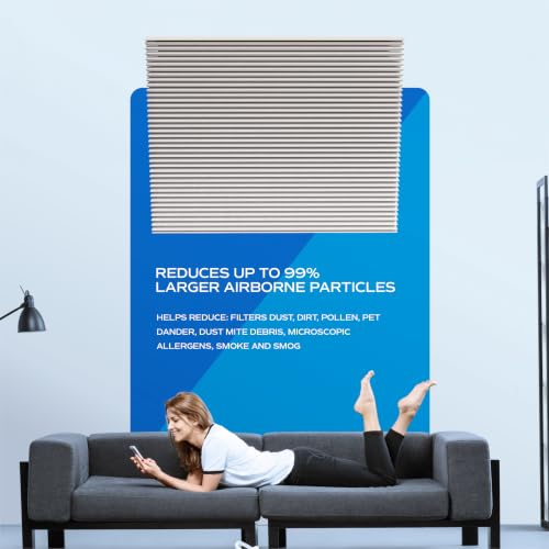 True Blue Replacement Air Filter for Aprilaire 2200 Series - MERV 13, Fits Models 2200 & 2250, 1 Year Life, HEAVY DUTY Frame, Dust & Allergens