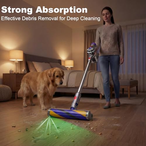 LED Fluffy Vacuum Cleaner Head Replacement for V7 V8 V10 V11 V15, 1 Pack