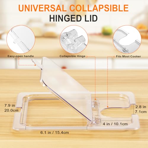 HOMENOTE 12 Qt Collapsible Lid Sous Vide Container Kit with Rack & Sleeve - Food-Grade BPA-Free
