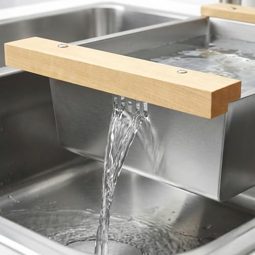 Stainless Steel Over Sink Colander & Dish Basin Set - Fits 15.8-17in Sinks
