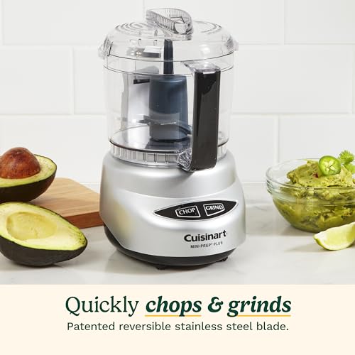 Cuisinart Mini Food Processor Brushed Chrome 3-Cup Capacity with Reversible Blade
