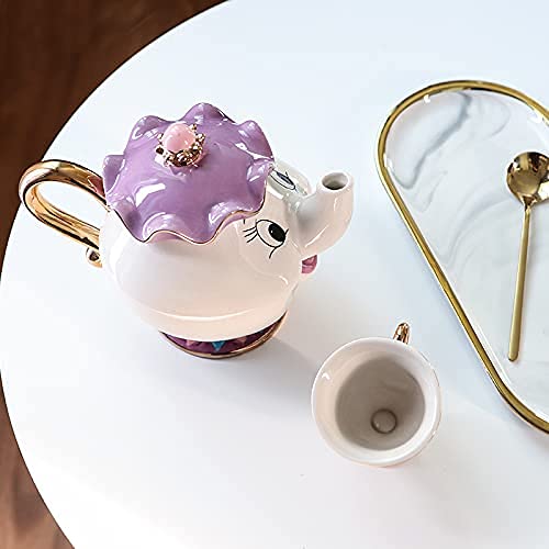 New Cartoon Beauty And The Beast Mrs Potts & Chip Teapot Mug - Variation B