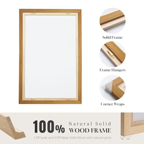Framed Lake Landscape Wall Art Set - 16x24 Inch Triptych for Living Room & Bedroom - Green & Beige Variation of THIS listing