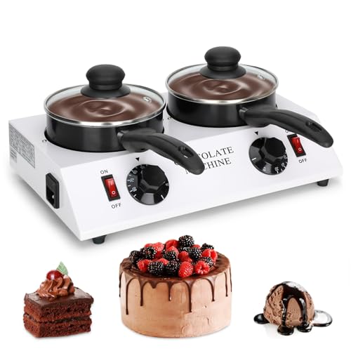 Electric Chocolate Melting Machine with Dual Tempering Pots - Fast & Even Heating