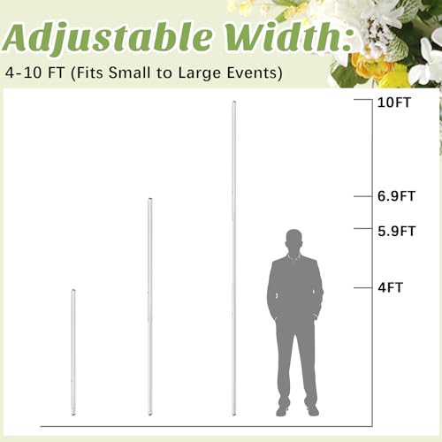 Zonon Adjustable Crossbar for Backdrop Stand 4-10 ft, Durable Double Layer Design
