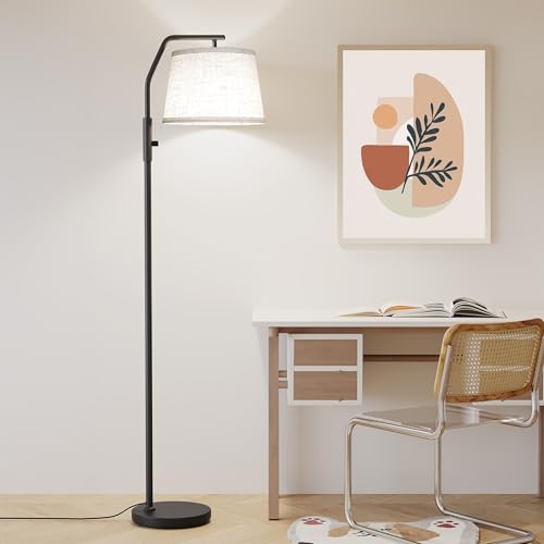 SUNMORY Black Dimmable Floor Lamp for Living Room with Adjustable Head