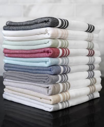 All-Clad Indigo 3-Pack Dual-Purpose Kitchen Towels - Super Absorbent & Soft, 17x30 Inches