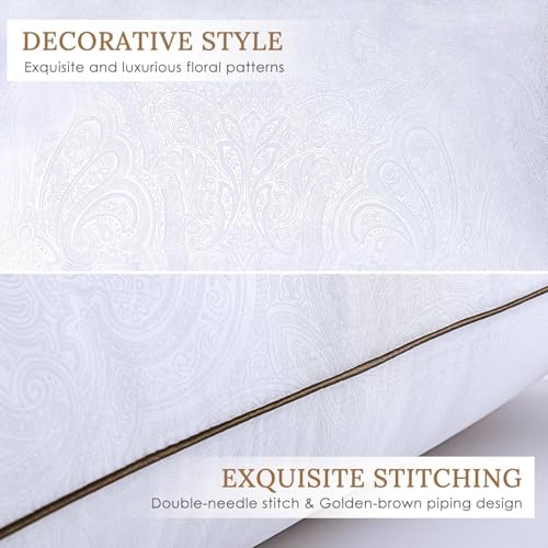 HUXMEYSON Pillows Standard Size Set of 4, Down Alternative Fill