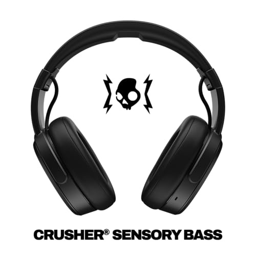 Wireless Bluetooth Headphones with Multi-Sensory Bass - Black - Skullcandy Crusher