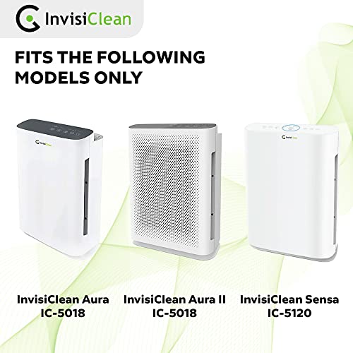 InvisiClean HEPA and Activated Carbon Filter for Aura IC-5018 & Sensa IC-5120 - 11.3x11.8x1 Inches Replacement