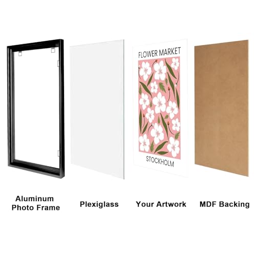 32x40 Poster Frame - Black Aluminum Snap Frame with Plexiglass - Variation of THIS listing
