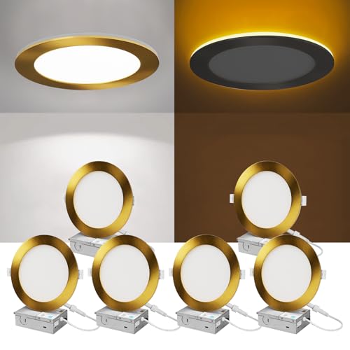 6 Pack ZYC Recessed LED Ceiling Lights 6 Inch Dimmable Night Light 5 CCT