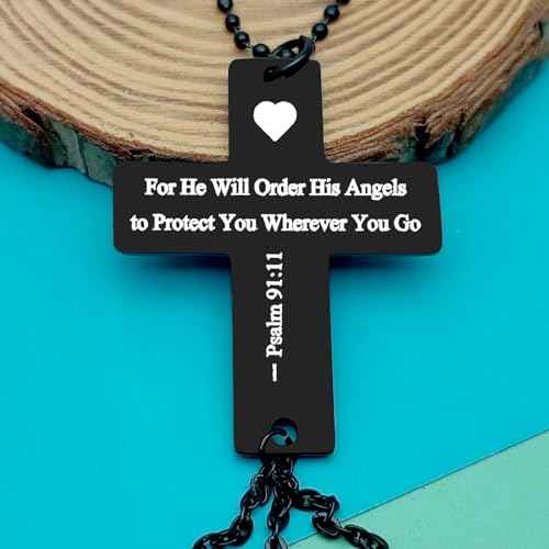 Bible Verse Hanging Ornaments Christian Rear View Mirror Hanging Accessories Scripture Religious Gift New Driver Gifts Inspirational Faith Gift for Men Women Christmas Birthday Easter Prayer Gift