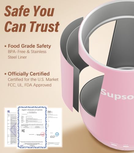 Supsonic Cherry Blossom 16oz Self-Heating Coffee Mug with Temperature Control