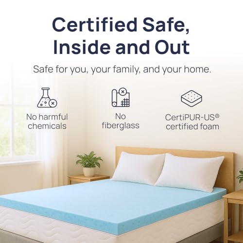 Sure2Sleep 2-Inch Gel Swirl Memory Foam Mattress Topper Queen - Pressure Relief & Cooling