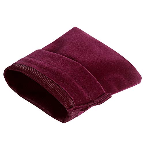 Lucky Monet 25-Pack Velvet Drawstring Gift Bags 5x7 inch Wine Red for Wedding Favors
