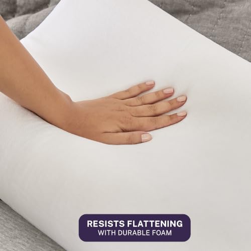 Memory Foam Contour Pillow Queen Size for Neck and Shoulder Support - Suitable for Side & Back Sleepers