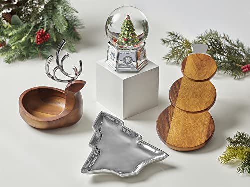 Nambe 11.5-Inch Christmas Tree Candy Dish - Holiday Serveware