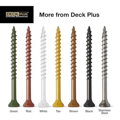 Deck Plus #10 x 2-1/2 Inch Deck Screws, 365 Pieces, Tan - Self-Drilling & Corrosion-Resistant