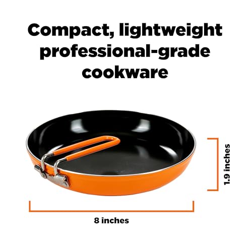 Camping Cookware Skillet - Non-Stick Aluminum, 8x8.5 Inches, Jetboil Variation