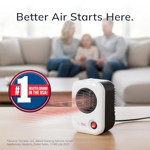 Lasko MyHeat Personal Compact Space Heater - White, 200W, Portable