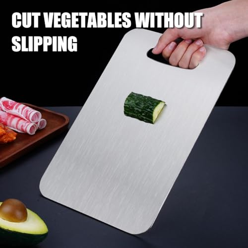 14-Inch x 10-Inch Pure Titanium Cutting Board Double Sided Non-Toxic Kitchen Utensil