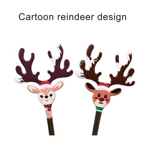 2Pcs Christmas Reindeer Coffee Spoons 5.6 Inch Elk Antler Tea Spoons