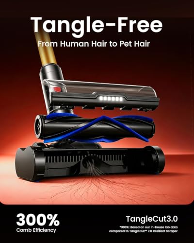 NADALY Blue Cordless Vacuum Cleaner, 580W 50KPa Stick Vacuum, 65-Minute Runtime, Anti-Tangle Brush, 1.8L Dust Cup for Home & Pet Hair