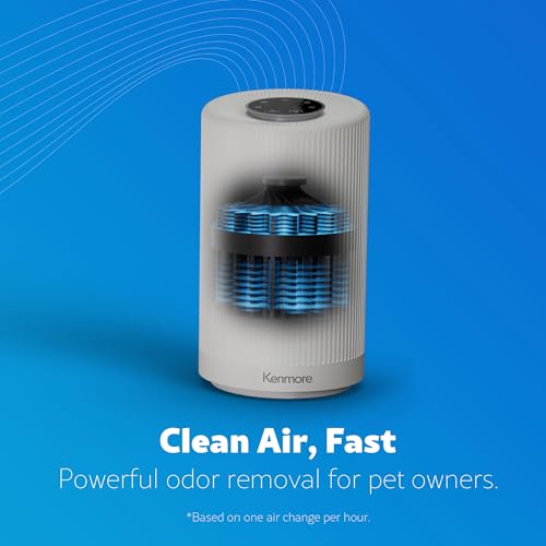 Kenmore Air Purifier with H13 True HEPA Filter - White, 850 Sq.Ft Coverage