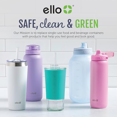 Ello Duraglass 2-Cup Food Storage Containers with Lids - Melon 4 Pack