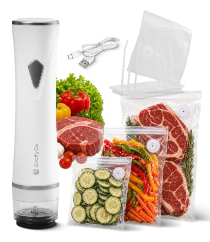 Handheld Vacuum Sealer Set with Reusable Bags - Compact Food Saver Kit