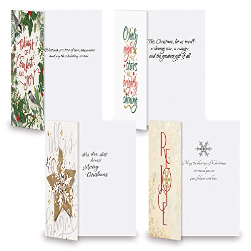 Current Expressions 32 Christmas Greeting Card Set with Faith & Scripture - 16 Designs, 32 Cards