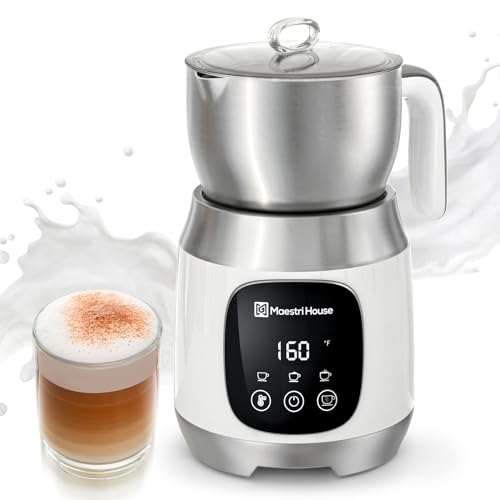 Maestri House DualFro 600 Milk Frother & Steamer White 21oz/600mL