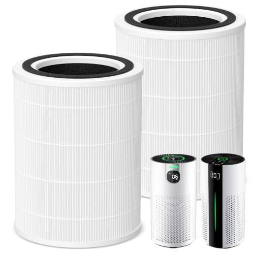 HAP606 Replacement Air Filter for XenonLab VisionAir & ECOSELF Air Purifiers - 2 Pack