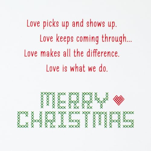 Love Is What We Do Christmas Card with Envelope - Hallmark Romantic Holiday Greeting