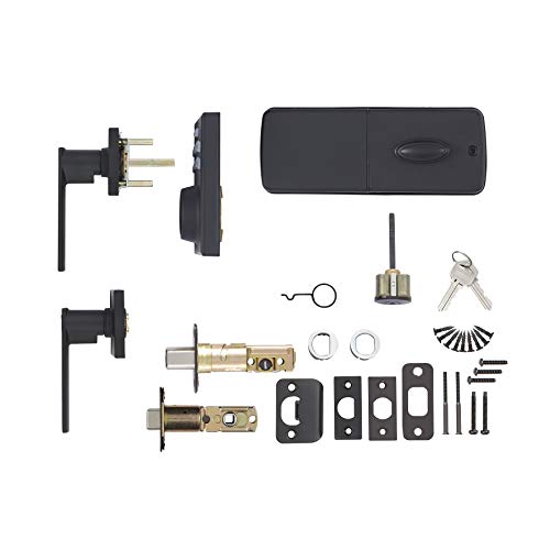 Electronic Keypad Door Lock with Handle Set - Matte Black - Easy Install