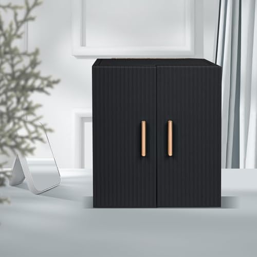 Large Jewelry Box for Women with Mirror and 3 Drawers - Black