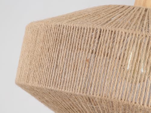 Large Woven Pendant Light Fixture - Natural Hemp Rope for Kitchen & Dining - Variation of Pendant Light-2