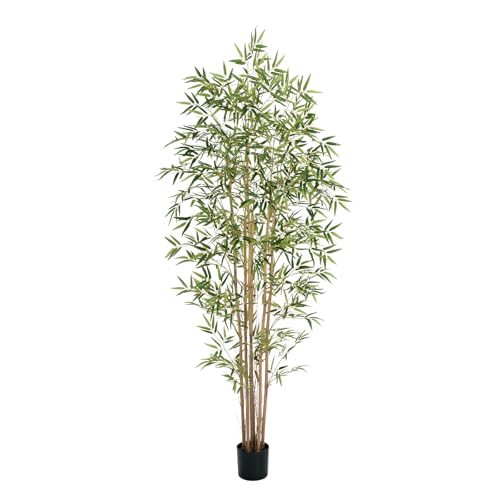Keeplush 6FT Artificial Bamboo Tree - Realistic Indoor Faux Plant with 6 Trunks