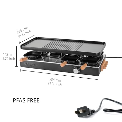 Electric Raclette Grill for 8 People - Durable Tabletop Cheese Maker