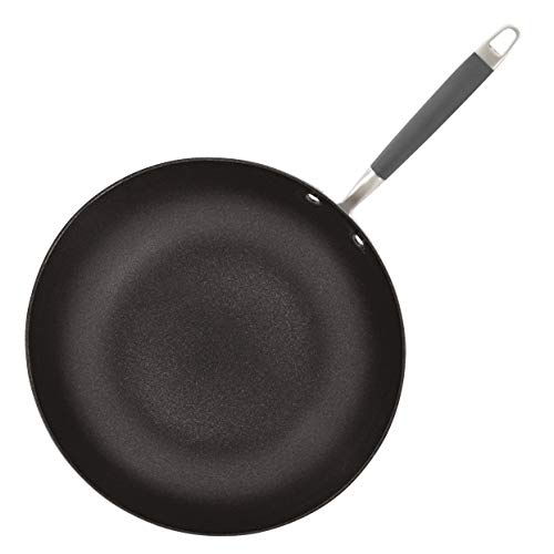 12-Inch Hard-Anodized Nonstick Frying Pan with Lid - Gray