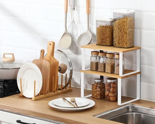 Wood Kitchen Organizer Set for Cabinet Storage - 11.8 x 7.9 Inches - Variation: Wood / 11.8 x 7.9"