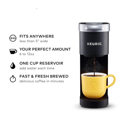 Keurig K-Mini Single Serve Coffee Maker - Black, Compact, 6-12oz Brew Size