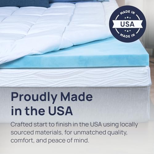 Sure2Sleep 2-Inch Gel Swirl Memory Foam Mattress Topper Queen - Pressure Relief & Cooling