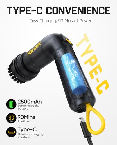 Fanttik G9 Handheld Cordless Electric Spin Scrubber - Black for Kitchen Cleaning